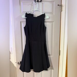 Banana Republic Black A-Line Mini Dress Bateau Neckline